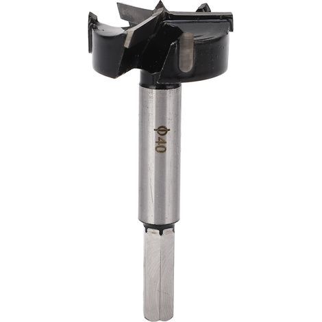 40-mm-Forstnerbohrer mit 3 Schneiden aus Hartmetall, präzise Positionierung, schnelles Aufbohren, gratfrei, geeignet für Holzbretter und Möbeltürscharniere (1/5)