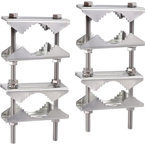 Coocheer – Support de fixation pour antenne TV – Acier inoxydable – Diamètre de tuyau 25-50 mm – Résistance à la corrosion – Lot de 2 (1/5)