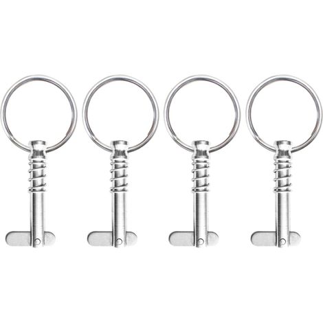 Goupilles à Ressort à Dégagement Rapide Pour Cadre Supérieur Bimini De Bateau, 4 Pièces, 1/4 "pour Anneau De Traction (1/5)