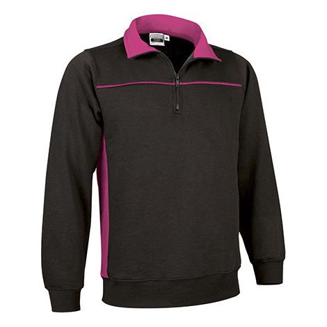 Sudadera con bandas en pecho y laterales Thunder XL Negro/Rosa Magenta