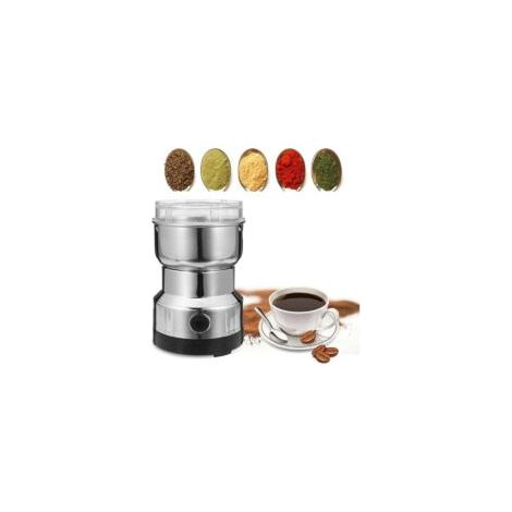 Moulin à café électrique multifonction – Broyage à grande vitesse – Bol en acier inoxydable amovible – Pour épices et graines