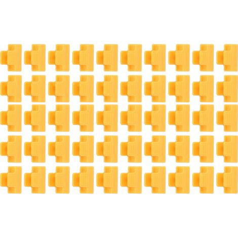 Packung mit 50 Befestigungsclips für Gewächshausfolie, Stahlseilclips für Gartentunnel, 11 mm, orange (50 Stück/Beutel) (1/5)