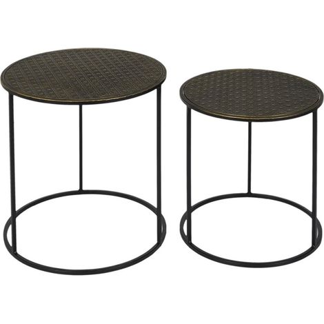 Lot de 2 tables d'appoint gigognes métal (1/5)