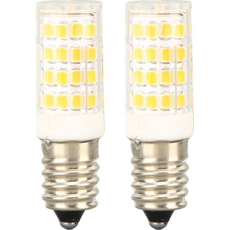 2 Ampoules LED E14 Dimmable 5W 450LM 3000K Blanc Chaud, Culot Européen, Pour Réfrigérateur Lustre, 100‑130V (1/5)