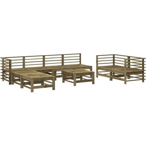 Maison Exclusive - Set Salotto da Giardino 9 pz in Legno Impregnato di Pino (1/5)