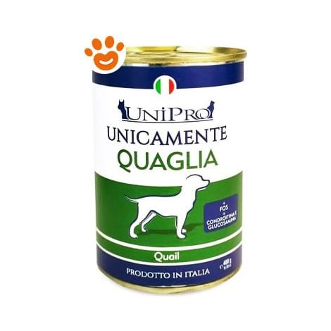 Unipro Dog Unicamente Adult Quaglia - Lattina 400 Gr -