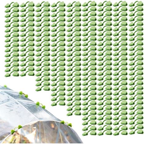 200 pièces Clips de Serre – Pinces d'installation pour Filet d'ombrage, Boucles de Pression pour Film de Serre avec Ensemble, sécurise Les revêtements de Protection en agricole, idéal pour l (1/5)