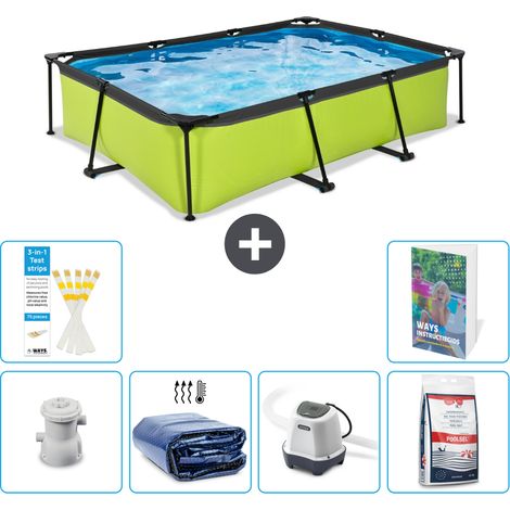 Exit Pool Rechteckig - 300x200x65 cm - 7-teilig S329