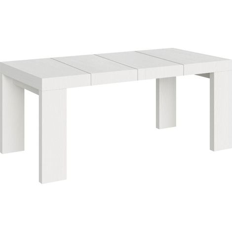 Tavolo Allungabile 90/246x90x77 cm Roxell Premium Bianco Frassino (1/4)