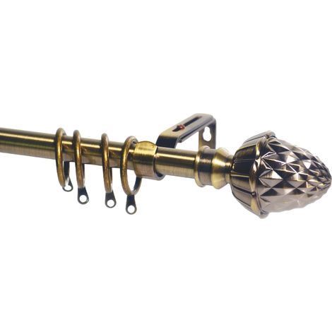 Utilia BASTONE PER TENDE PIGNA Estensibile cm. 120÷215 col. Oro antico