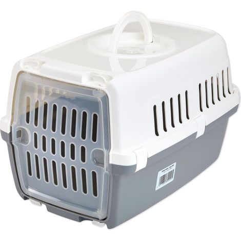 Savic Zephos 1 Plast Pet Carrier Wh/Gry 48x31.5x30 - 37660 (1/5)