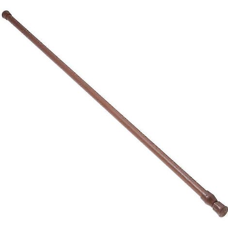 Tringle à rideaux télescopique extensible à ressort pour voilage, 70-120 cm, couleur bois (1/5)