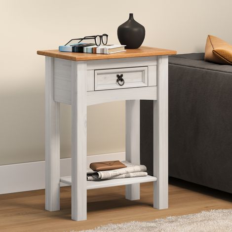 Corona White 1 Drawer Console Table (1/4)