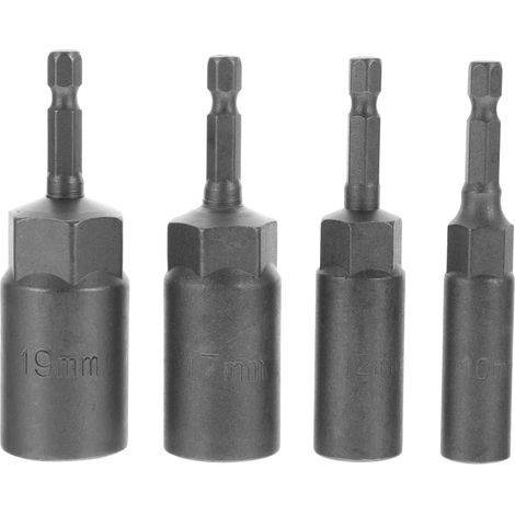 4 Pièces Embout de Douille Acier Tournevis pour Perceuse à Percussion Clé à Douille Haute Dureté Résistant à L'usure Outils pour Réparation Automobile et Bricolage (1/5)