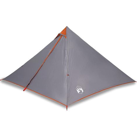 vidaXL Tienda familiar tipi para 7 personas impermeable gris y naranja (1/2)
