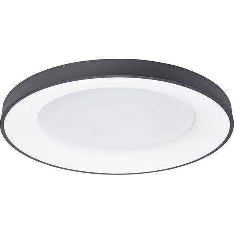 [NEUWERTIG] B-Ware Nova Luce Deckenleuchte Deckenlampe LED RANDO THIN Schwarz Warmweiß dimmbar 60cm (1/2)