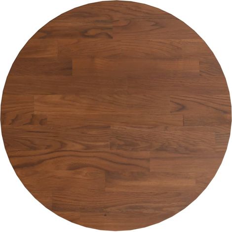 Dessus de table  Dessus de bureau  Plateau de table rond Marron foncé Ø30x1,5cm Chêne massif traité