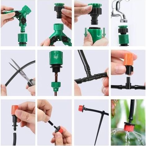 Système d'irrigation Jardin,149 Pcs Micro Irrigation Goutte à Goutte Kit Arrosage Automatique,Automatique Kit d'irrigation Goutte à Goutte,Jardin pour Plantes 30M 4/7Tuyau Goutte à Goutte