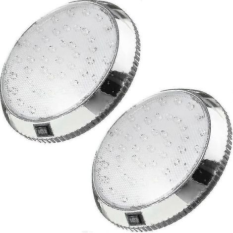Innenbeleuchtung für Wohnmobile, Set mit 2 12V LED-Deckenleuchten (46 LEDs) mit Ein-/Ausschalter, Einbaustrahler (1/5)