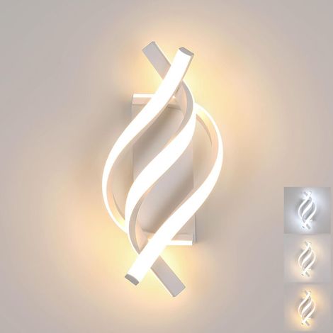 BOMCLAP Applique murale LED, lampe de chevet LED en aluminium, 3 températures de couleur (blanc) (1/5)