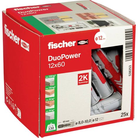 Fischer 538253 DUOPOWER 12x60 LD Tassello a 2 componenti 60 mm 12 mm 25 pz.