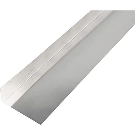 Alberts 462932 Lamiera liscia, bordata, forma a L, alluminio, naturale, 1000 x 135 x 30 mm (1/2)