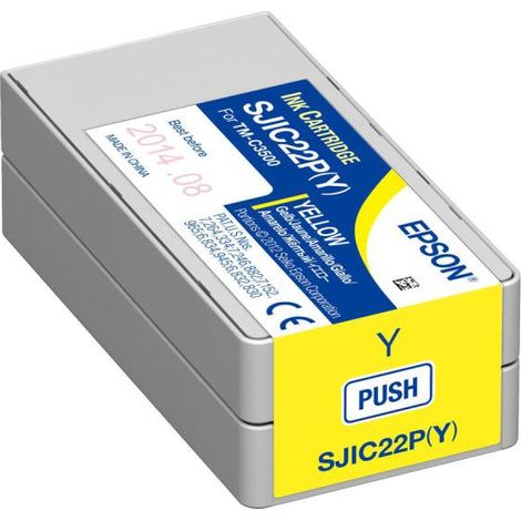 Cartucho Epson SJIC22P Amarillo TM-C3500