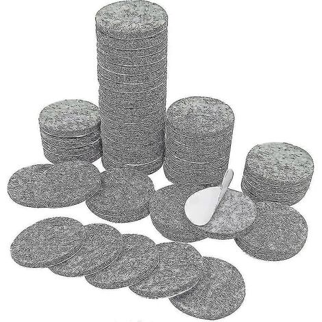 Lot de 50 patins en feutre autocollants ronds antidérapants de 30 mm x 3 mm (1/5)