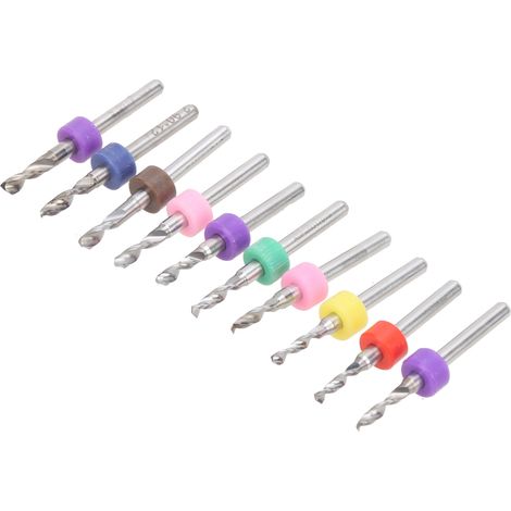 10-teiliges Set Leiterplattenbohrer aus Hartmetall (1/5)