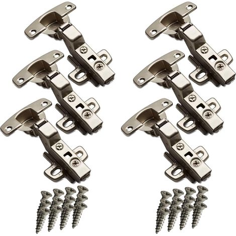 SOTECH 6 pièces Hettich Sensys Paumelles Angle d'ouverture 110° Butée intérieure Charnières standard Hauteur (Distance) 1,5 mm incl. vis M4x16mm (1/5)