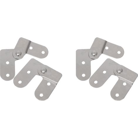 Lot de 2 jeux de 2 tables pliantes à tirer l'échelle de grenier à 180 degrés avec charnière Échelle pliante Échelle pliable Pièces Échelle de grenier Pièces 2 pièces x 2 (1/5)