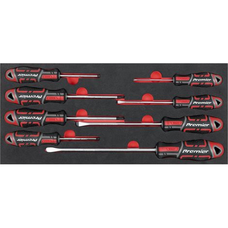 Sealey TBT53 Screwdriver Set with Tool Tray 8pc