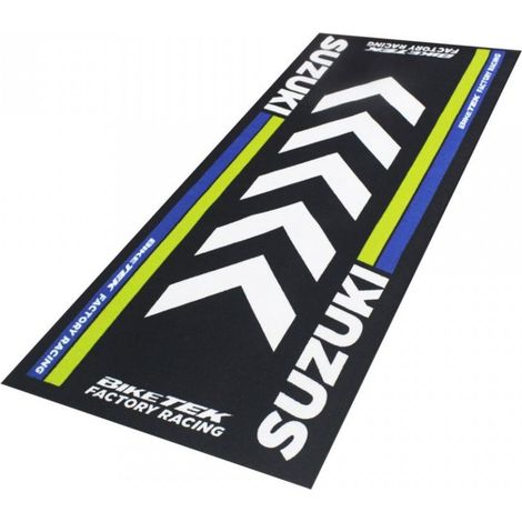Tapis environnemental Biketek Garage Mat noir blanc jaune bleu (1/5)