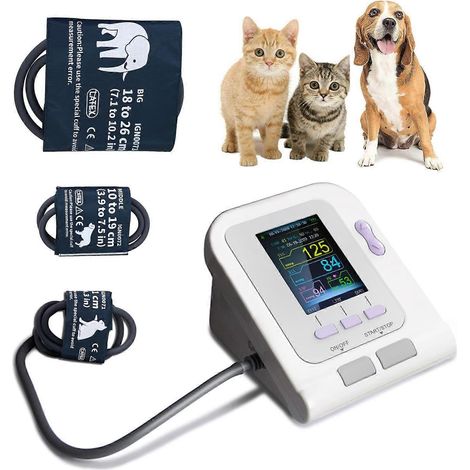 Tensiomètre vétérinaire pour animaux, 3 brassards : 6-11 cm, 10-19 cm, 18-26 cm (1/5)