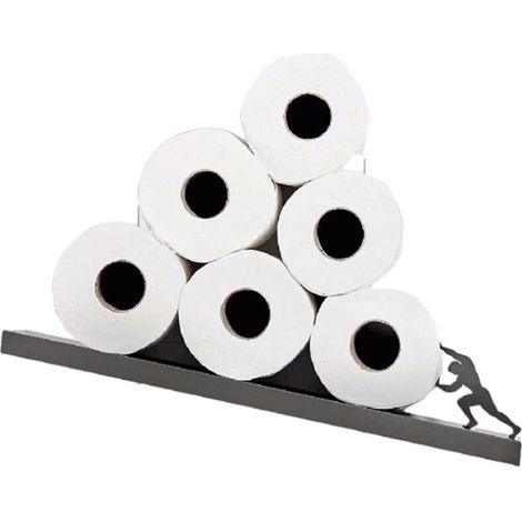 Floating Toilet Paper Holder, Modern Wall Organizer for Tissue Rolls, Valentine's Day Gift (b) (1/4)