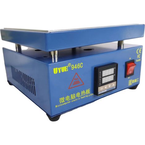 Plaque Chauffante Électronique, Puissance 800W, Plage de Température 50-380°C, Tension 220VAC ±10%, Stabilité 1,5°C, Dimensions 196mm x 145mm x 200mm (1/5)