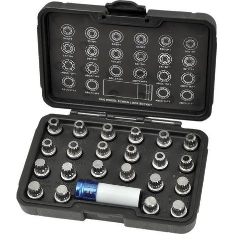 Set extractor de tornillos de seguridad para VW JBM 53207