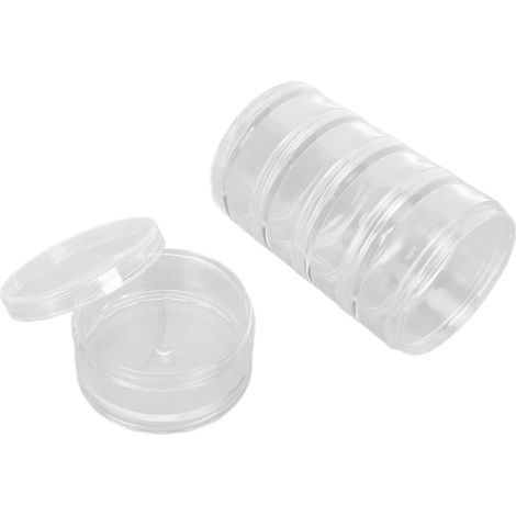 Boîte de rangement transparente à 5 niveaux pour pièces de montre, vis et composants de mouvement, 6,9 cm (2,7 pouces). (1/5)