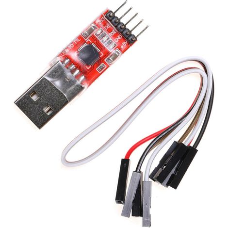 2 modules CP2102 USB vers TTL série UART STCcâble de téléchargementmise à niveau Super Brush Linetype Amicro-USB 5 brochesrouge (1/5)
