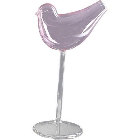 Verre à cocktail ou à champagne au motif d'oiseau créatif, idéal comme cadeau de pendaison de crémaillère. (1/4)
