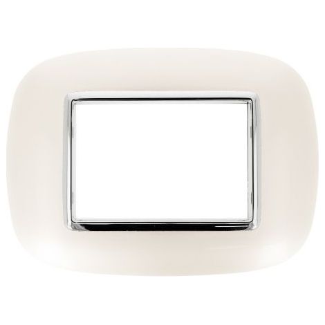 Placca Oval 3M 4M 6M Sabbia Compatibile Bticino Axolute 3 POSTI (1/3)