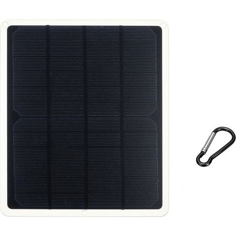 Cargador solar monocristalino de 20 W CC y 5 V con puertos de salida USB y Tipo-C para acampar, hacer senderismo y viajar.
