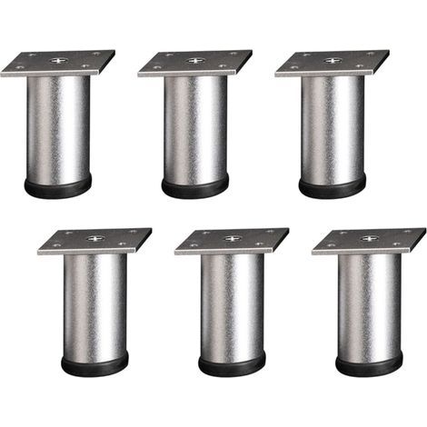 Rehausseurs de cadre de lit modernes en aluminium, 6-Argent (1/2)
