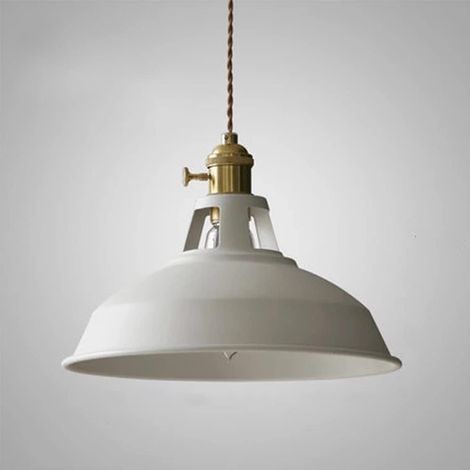 Industrielle Pendelleuchte, Retro-Deckenleuchte E27, dekorative Beleuchtung, Vintage-Metall-Kronleuchter-Deckenleuchte, für Küche, Schlafzimmer, Esszimmer (Weiß)