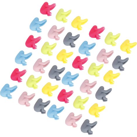 Lot de 5 marque-verres à vin en silicone, mignons et pratiques, pour les fêtes et les bars. (1/5)