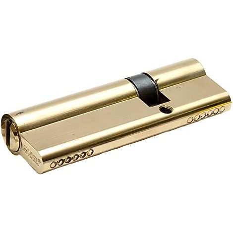 MICEL - 13091 - Cilindro di sicurezza, profilo europeo, doppia frizione, con leva lunga, decentrato 30 x 70, con chiavi, finitura in ottone, colore oro, 100 x 17 x 33 mm (1/4)