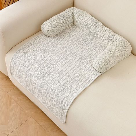 Coussin Rafraîchissant Été pour Chat, Coussin Canapé Portable pour Animaux, Tapis Dodo Anti-dérapant Anti-usure, Gris, 80x60cm (1/5)