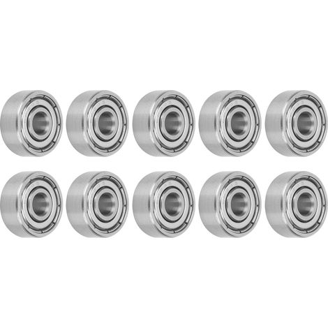 10 roulements à billes en acier inoxydable S624ZZ 4x13x5mm pour pièces de longboards et patins à roulettes (1/5)