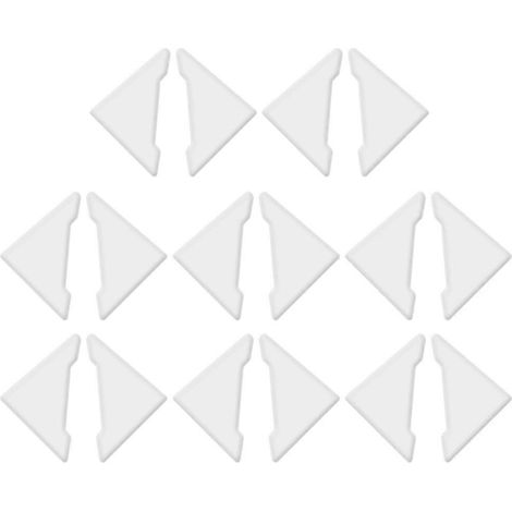 Lot de 8 protections d'angle transparentes pour portières de voiture, protections de bord de pare-chocs adhésives-5.50X4.50X0.40CM (1/4)