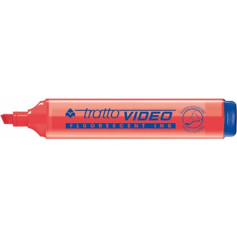 Tratto 830206 evidenziatore 1 pz Punta smussata Rosso